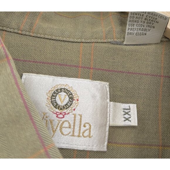 Viyella Men’s Wool Cotton Blend Long Sleeve Button Down Shirt XXL Made In Canada - Picture 7 of 10